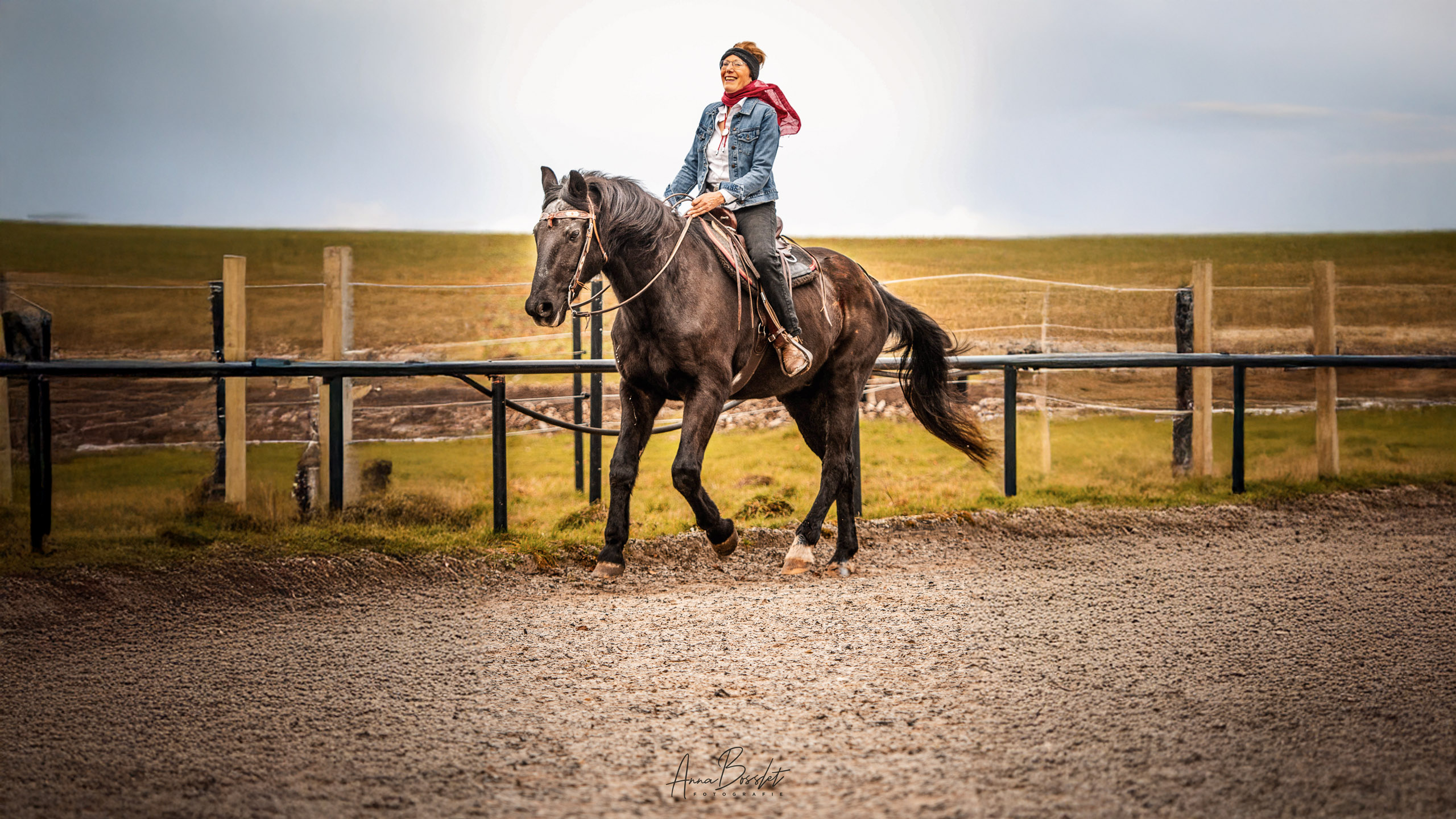 Frau auf einem Pferd